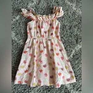 Janie and Jack Pink Ruffled Smocked Sundress